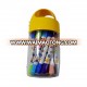 multicolor plastic box retractable crayon pen