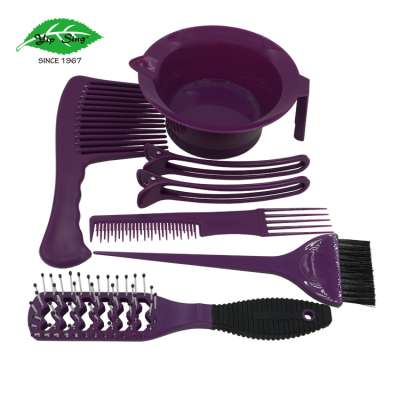 7pcs hair coloring kits include hair brush, comb, clip and mixing bowl