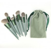 Free Sample Hot Seller on 2020 Turquoise Beauty Color Soft Synthetic Hair 13pcs Makeup Brush Kit Customized Package