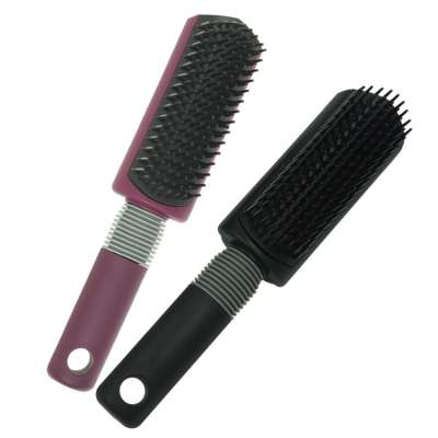 Mini Pocket Plastic Handle Rectangle Shaped Detangling Hair Brush